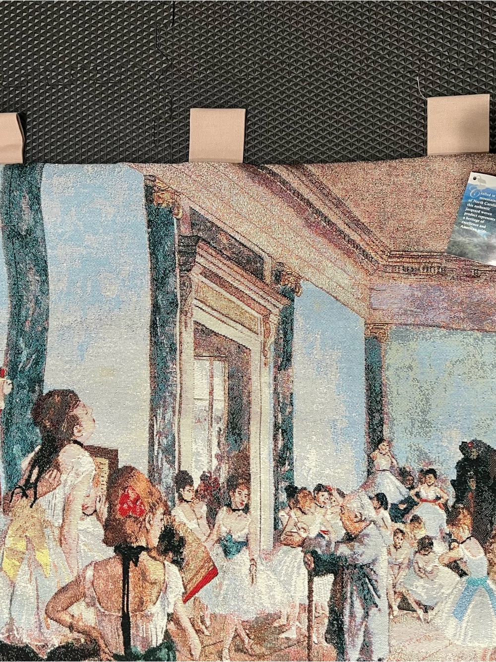 Edgar Degas Ballet Rehearsal Wall Art Tapestry - Pastel Blue & Pink - Picture 2 of 6